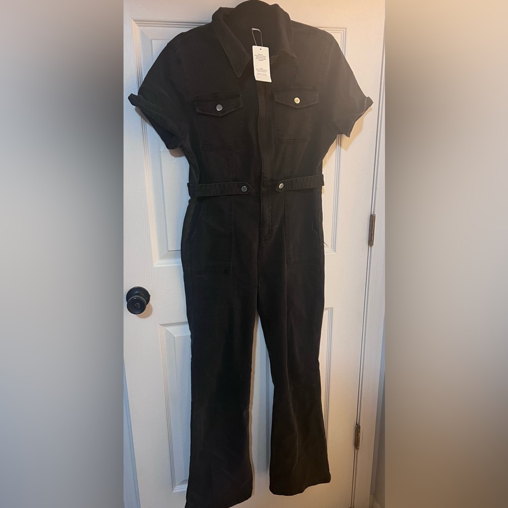 Black Jean jumpsuit.